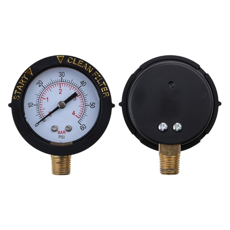 2" Start & Clean Filter Pressure Gauge Swimming Pool Filter Pressure Gauge Spa Aquarium Water Pressure Gauge 1/4" NPT