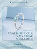 BAMOER 925 Sterling Silver Band Victorian Style Halo Engagement Rings for Women Luxury Wedding Jewelry