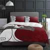 Fashion Woman Girls Hat Flowers Red Roses Bedding Set 3pcs Duvet Cover Pillowcase Quilt Cover Double Bed Set Home Textile