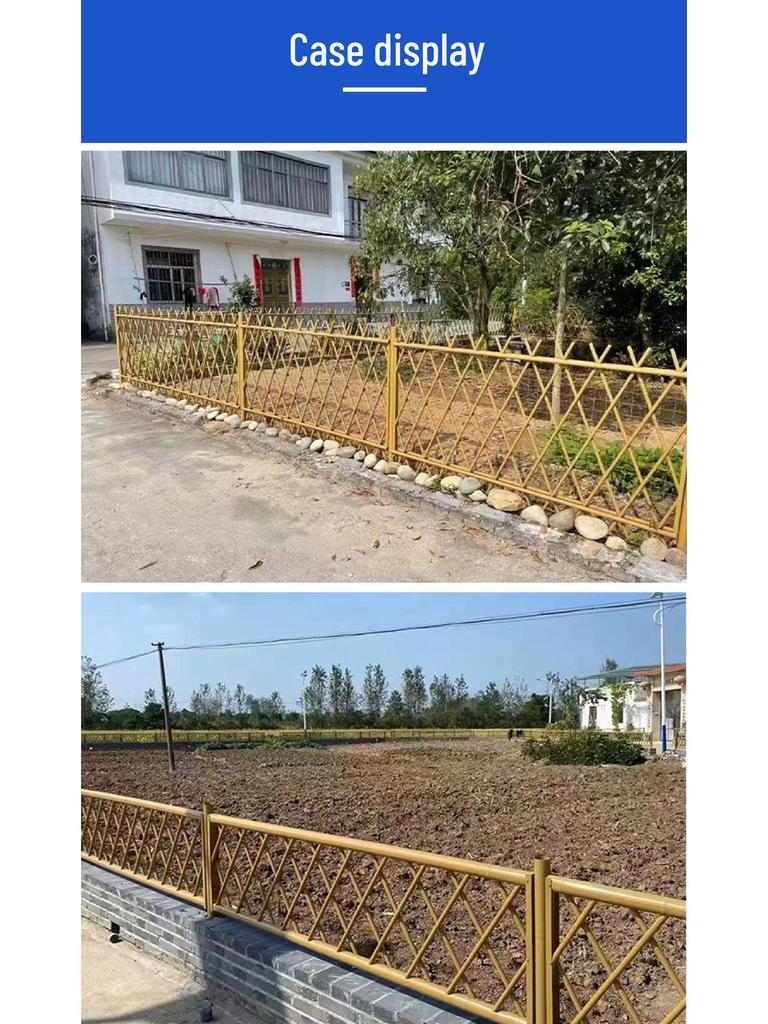 Stainless Steel Imitation Bamboo Garden Fence for Outdoor Railing and Flower Beds
