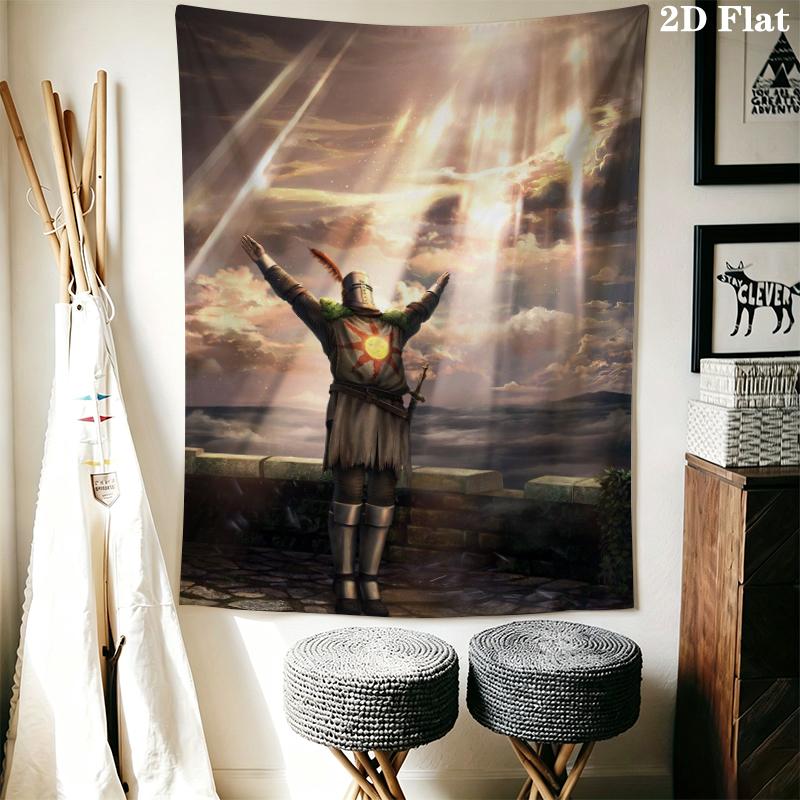 Dark Soul Wall Tapestry Aesthetic Wall Hanging Printed Fabric Blanket Decorative Tapestries for Bedroom Living Room Home Decor