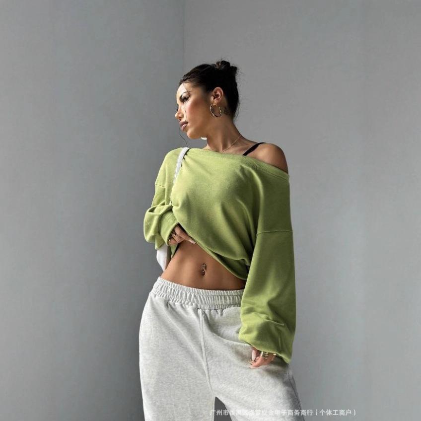 Women S Sexy Off Shoulder Pullover Sweatshirt Street Style Fall Winter