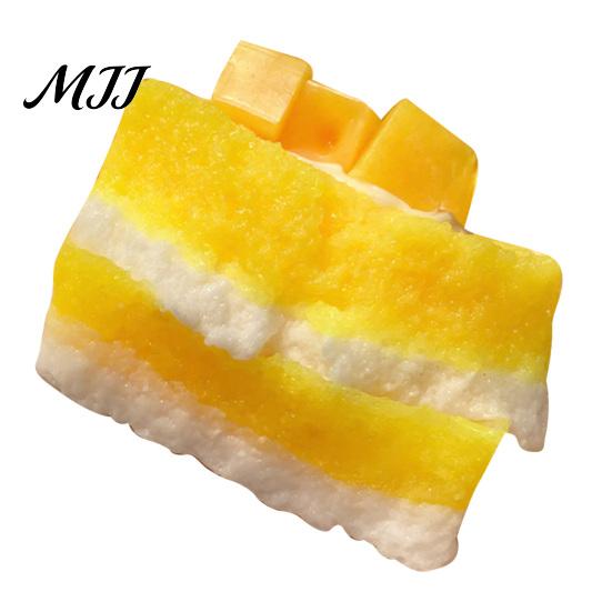 Soft Squeeze Toy Mango Toast Slow-Rising TPR Fidget for Stress Relief Realistic Food-Shaped Decompression Gadget Kids Adults Foam