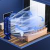 Turbofan Bordventilator med Digitalt Display, Stille Personlig Ventilator med 3 Hastigheder, Genopladelig Lille Ventilator med Timer til Soveværelse Kontor