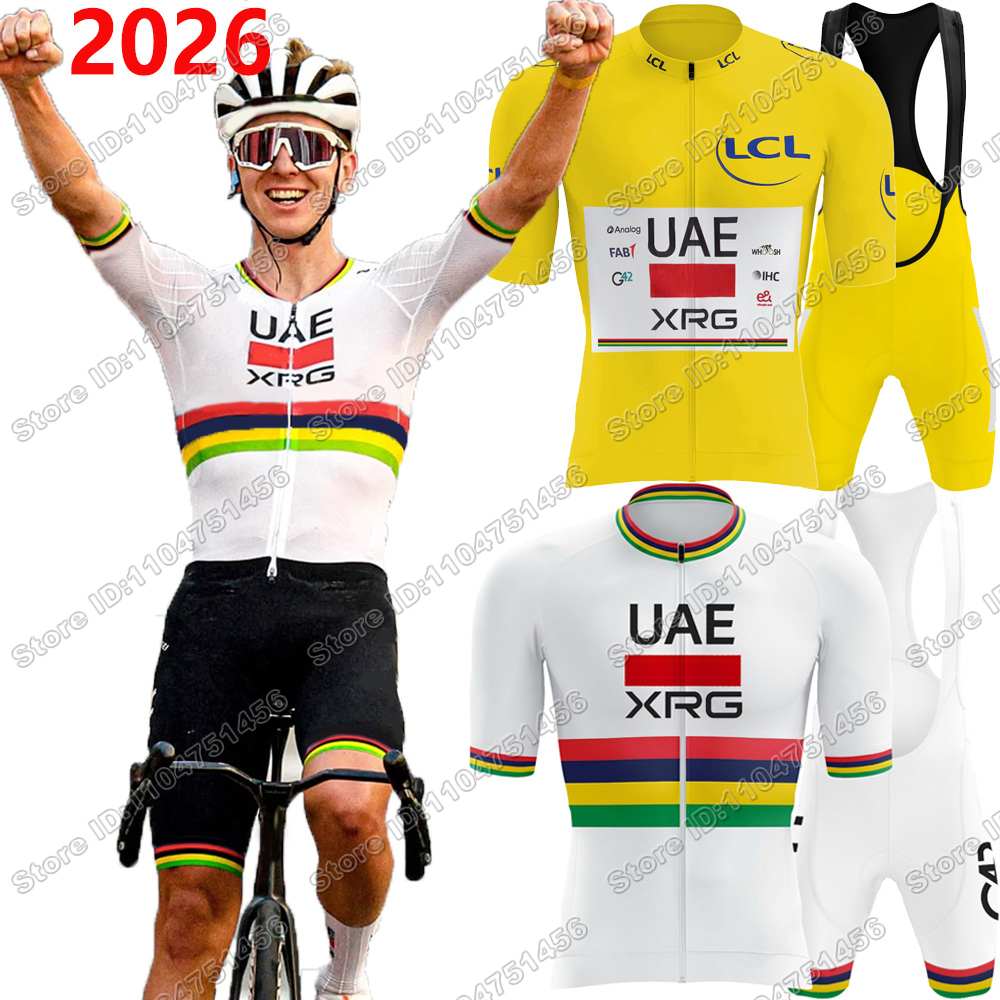Team Tadej Pogačar Radtrikot Set Italien Frankreich Spanien Schweiz Tour Radsportbekleidung Herren Rennrad Trikot Trägerhose