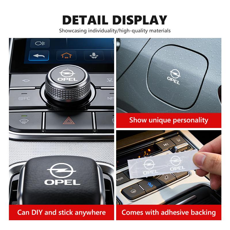 AAAYQ1 2/4/8pcs 3D Crystal Label Badge Emblem Sticker Car Audio Decorate For Opel Corsa Mokka Astra Cascada Adam Insignia Meriva Vectra