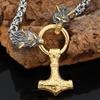 Nordic Viking Compass Retro Pendant Necklace - Trendy Men's Long Amulet Jewelry