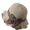 Wide Brim Sunshade Bucket Hat Bowknot Panama Hat Vintage Beach Straw Hat  Lady