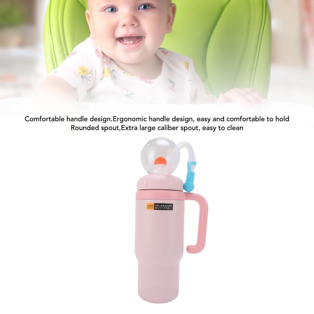 Isolierte Wasserflasche Walbrunnen Auslaufsicher Edelstahl 710ML Wasserflasche Silikonstrohhalm mit Griff für die Schule