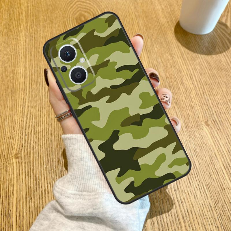 Camo Camouflage Pattern Funda For OPPO Reno 12F 11F 13F 14F 8T 8 Lite 10 11 12 13 14 OPPO Find X8 X6 X5 X9 Pro Case
