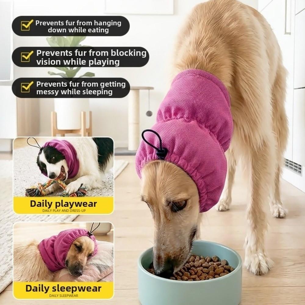 Elastic Mesh Dog Cooling Head Cover Anti Insect Mosquito Pet Neck Gaiter  Noise Protection
