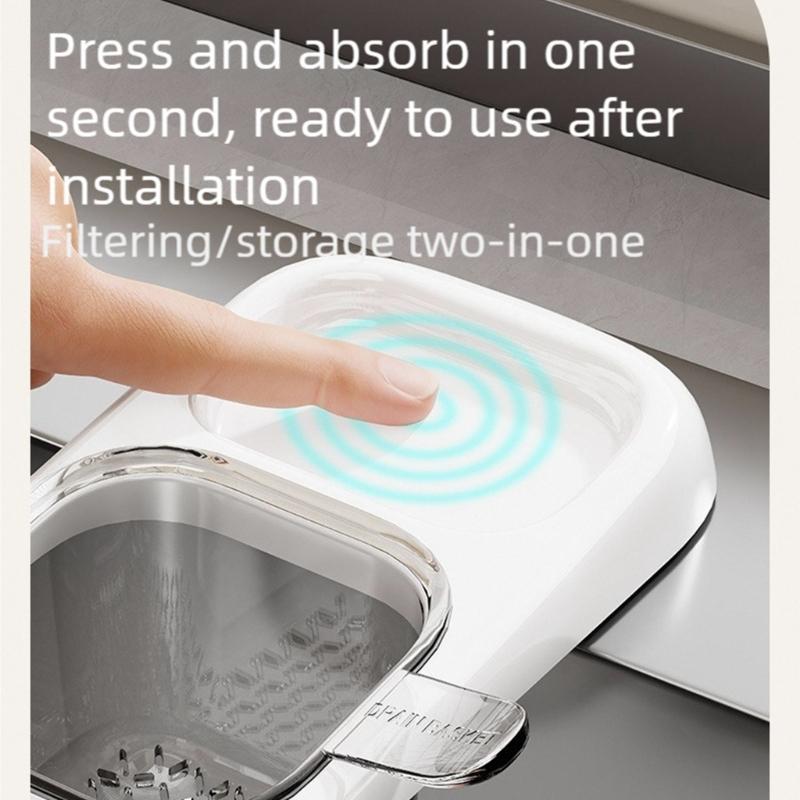 Sink Drain Colander for Kitchen, Bathroom Sink Strainer Thickened Mesh Sink Mount Mount Dripping Drain Soap Holder