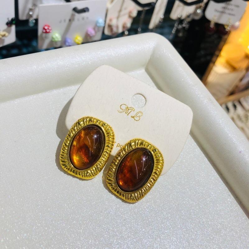 Boucles d'oreilles Studs Perle Rectangulaires Vintage Acier Inoxydable Femmes Plaqué Or Couleur Charms Mode Accessoires Bijoux