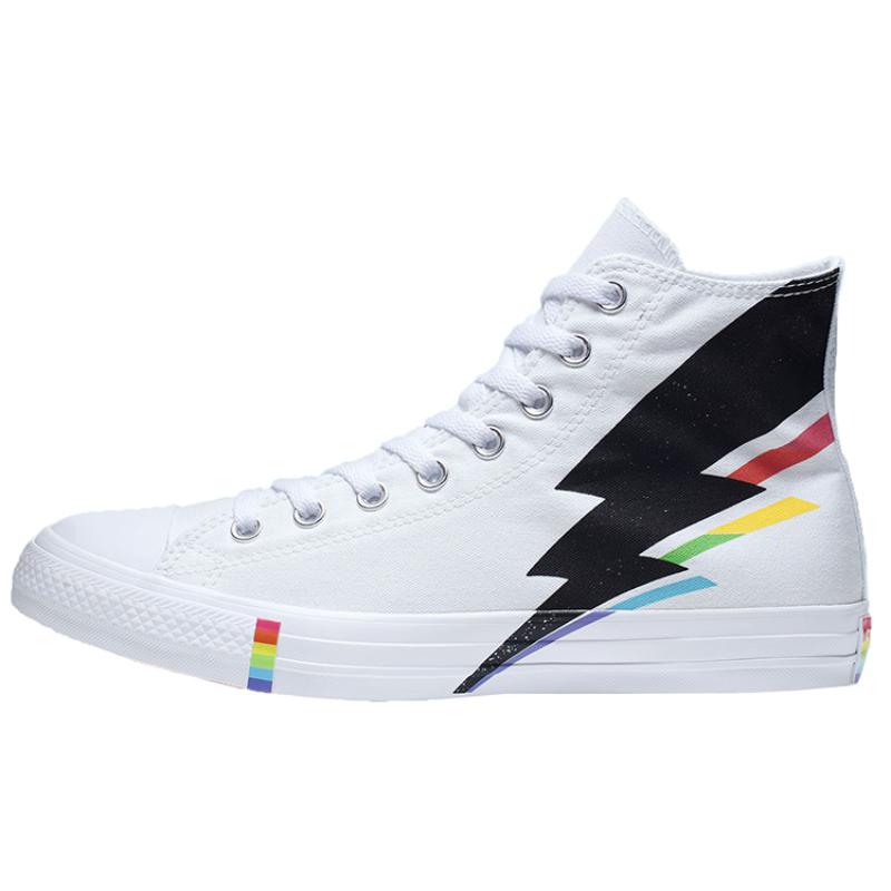 

Converse Chuck Taylor All Star Hi All-Star Pride Lightning Bolt High-top Canvas Shoes Unisex White 36.5