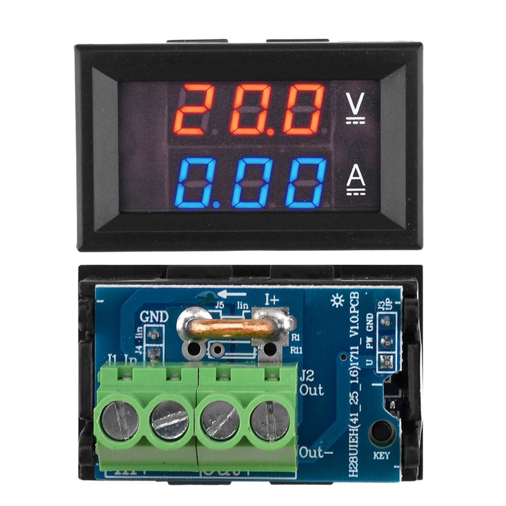 DC7V~100V 20A 50A Voltage Ammeter LED Digital Display High Precision Voltmeter Real Time Monitoring Electrical Instruments