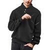 Men's Solid Color Lapel Plaid Sweatshirt Men's Casual Fashion Sweatshirt
