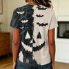 Womens Casual Pullover Short Sleeve T Shirt Halloween Graphic Print Top Lightweight Comfortable Fit