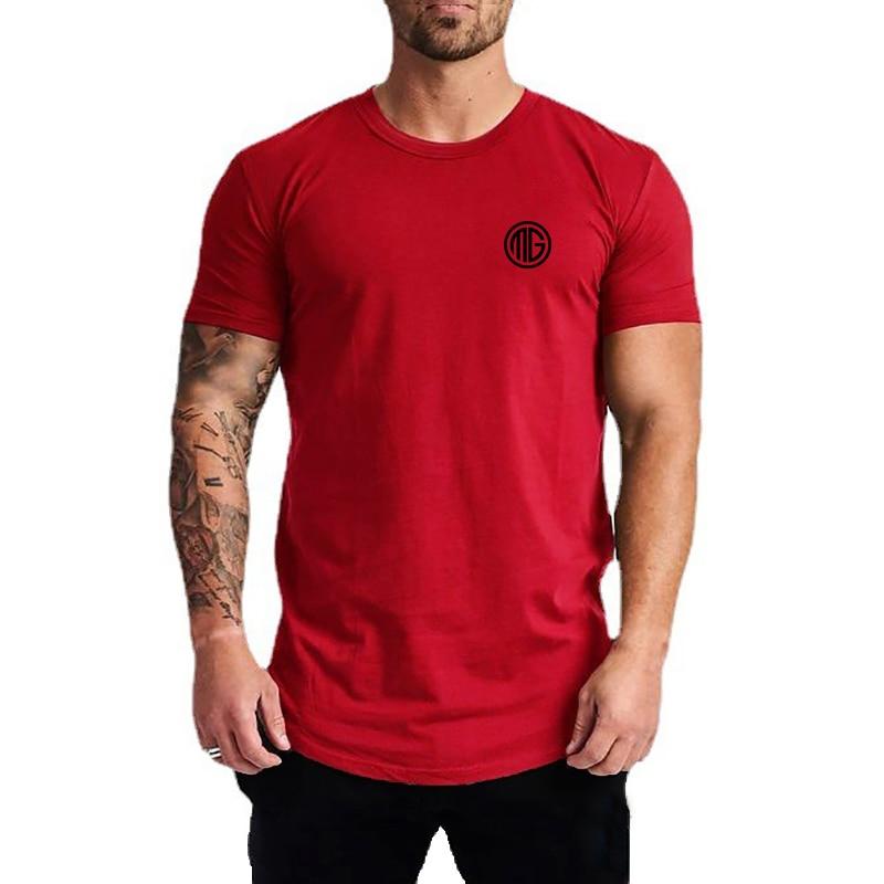 Muscleguys Cool Thin Short Sleeve Men's Summer Breathable Sports Leisure Fitness T-shirt