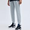 Anta KT Series Solid Color Mid Waist Fleece Cuffed Knitted Sports Pants Men pants Gray 952331304-2