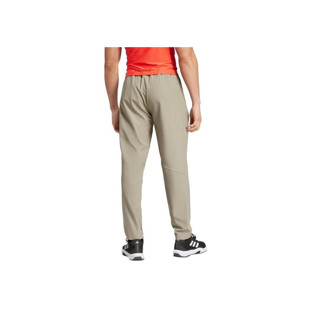 Adidas Aeroready Solid Color Comfortable Breathable Durable Casual Pants Men Bottoms Khaki IW5908