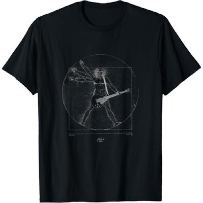 Leonardo Da Vinci Vitruvian Guitarist Doing the Windmill T-Shirt