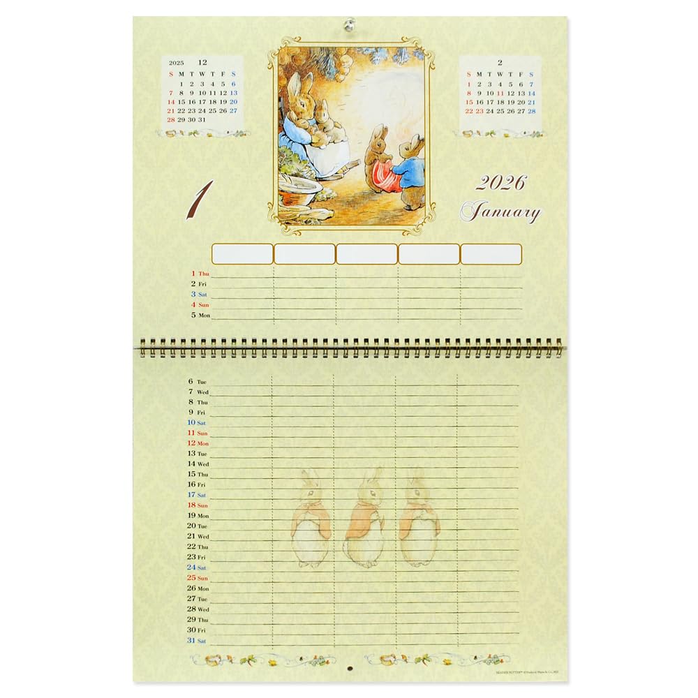 2026 Peter Rabbit Family Wall Large Size 2026 December 1301H02020 Calendar, (January - 2026)