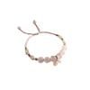 Half-sugar peach natural pink crystal bracelet9Silver Braided Bracelet for Girlfriends Factory-supplied amethyst