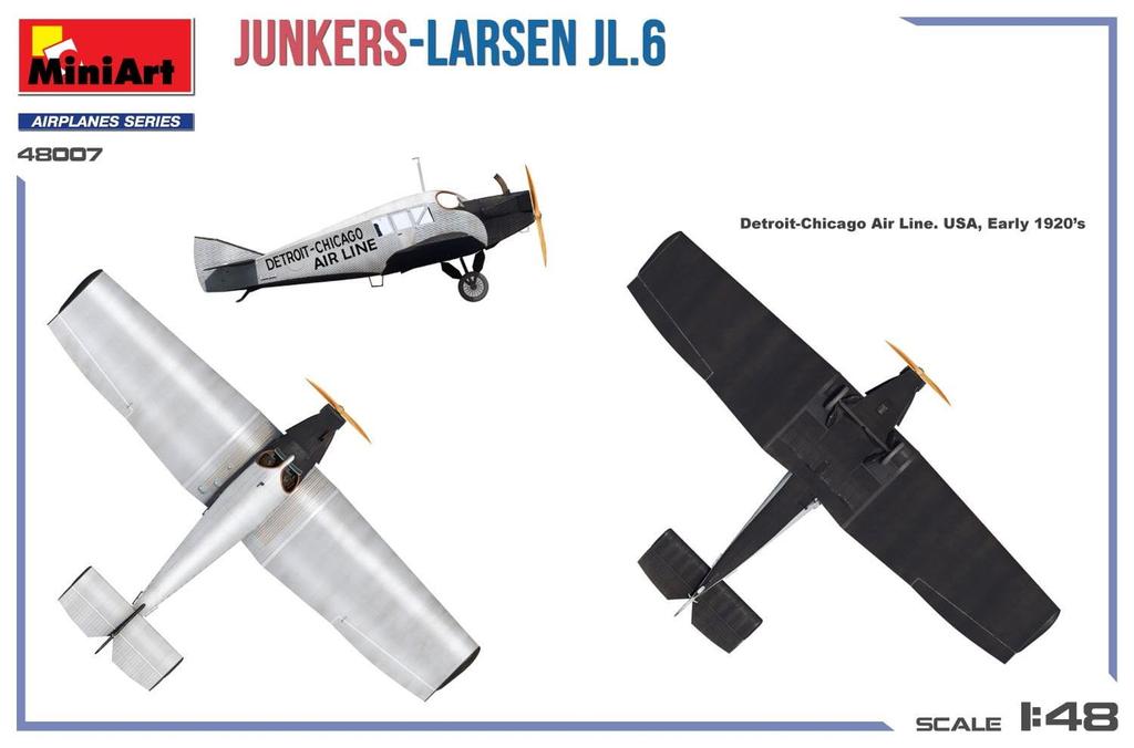 Miniart Plastic Model MA48007 1/48 Junkers-Larsen JL.6 (Airplane)