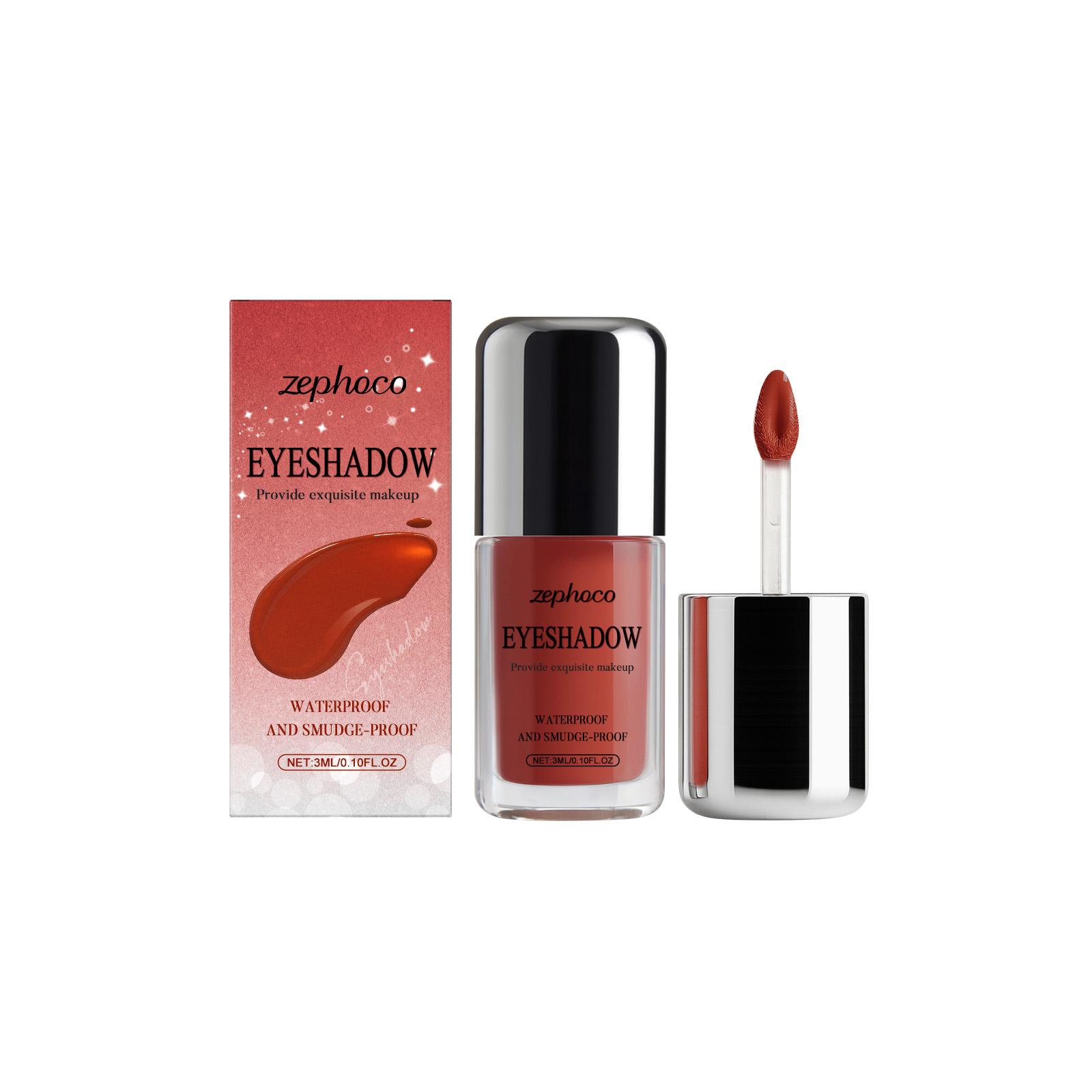 zephoco Glitter Red Liquid Eyeshadow Glitter Peach Pink Natural Color Easy to Apply Eye Makeup Party Makeup Portable Eyeshadow