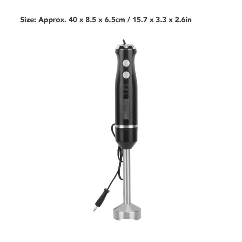 Frullatore a mano con filo Velocità variabile Elettrico portatile Potente Mixer con Punta in Acciaio Inossidabile Per Frullati Cibo per Bambini