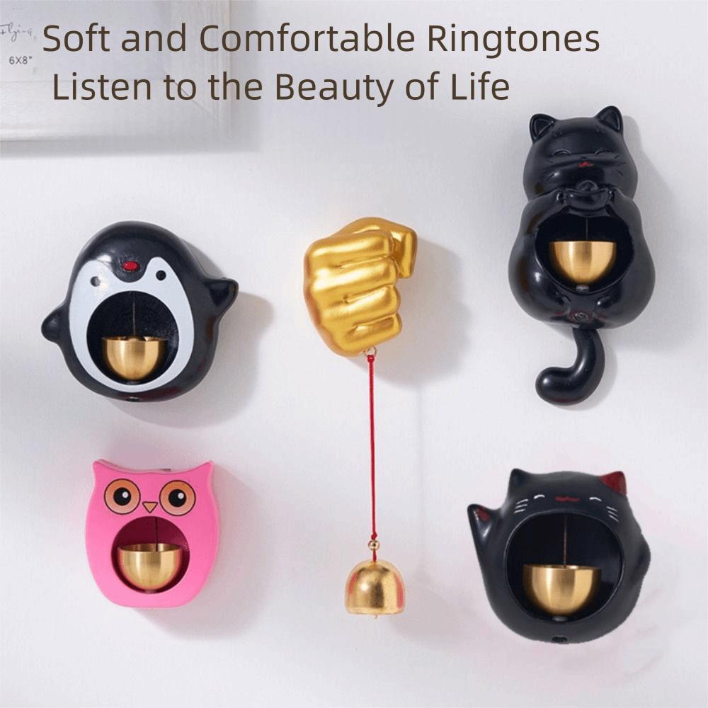 Lucky Cat Door Bell Magnetic Door Chime Ornaments Creative Wind Chime  for Door Wall