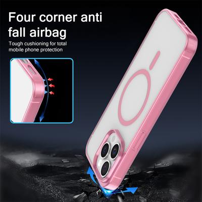 Luxury Wireless Charge Magsafe Phone Case for iPhone 17 16 15 14 13 Pro Max Plus Transparent Magnetic Electroplate Bumper Cover