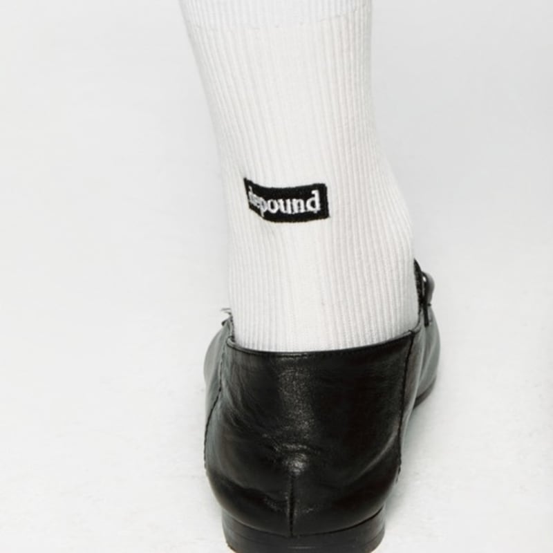 DEPOUND Ribbed Logo Socks - Ivory