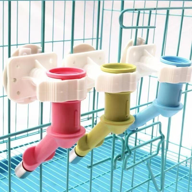 Ball Hanging Pet Drinking Head Stainless Steel Double Head Cat and Dog Drinking Nozzle Suitable for Beverage Bottle Hamster Drinking Head