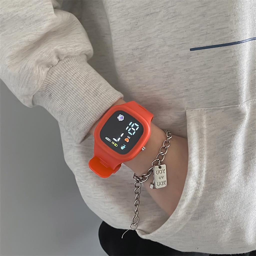 Casual Wrist Watches HD Digital Display Easy To Read Square Dial Watches for Students Boys and Girls