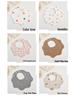 Korean 6-Layer Cotton Gauze Petal Bib: 360° Anti-Spit-Up Newborn Drool Towel.