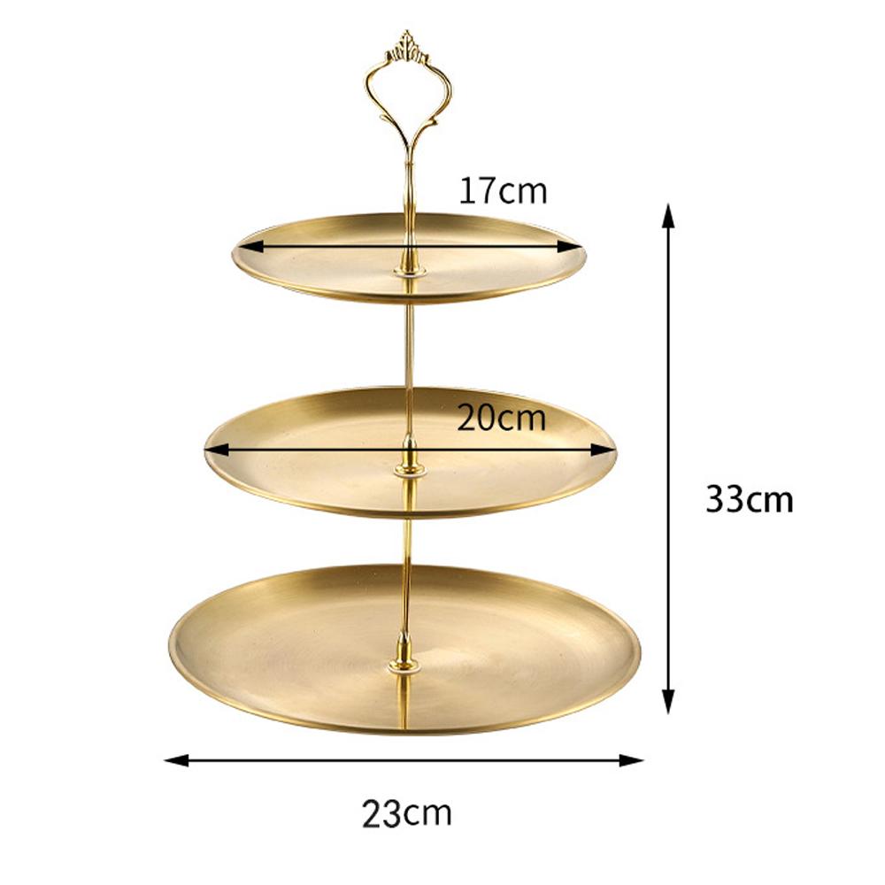 2/3 Layer Fruit Plate Home Living Room Stainless steel Snack Dish Creative Dried Fruit Basket Candy Dish Cake Stand Salad Bowl