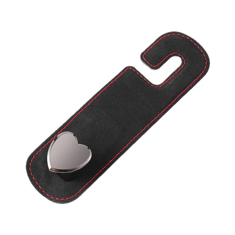 Metal Suede Car Seat Back Hooks Organizer