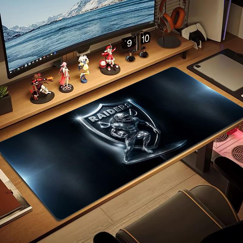 Las Vegas Raiders Mouse Pad Large Gaming Table Cushion Nonslip Laptop Tablet Big Mousepad Xxl Mat Mini Pc Playmat With Lock Edge