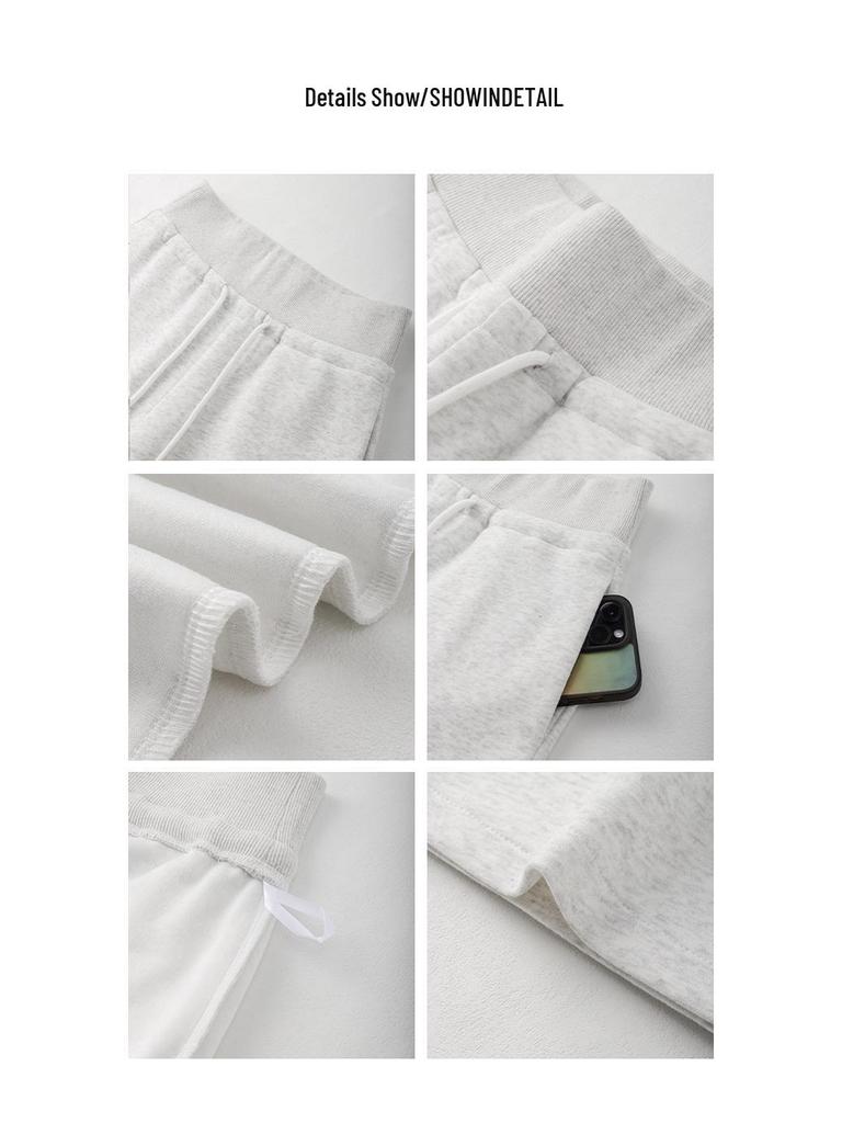 Women's High-Waisted Autumn Casual Cotton Wide-Leg Sweatpants