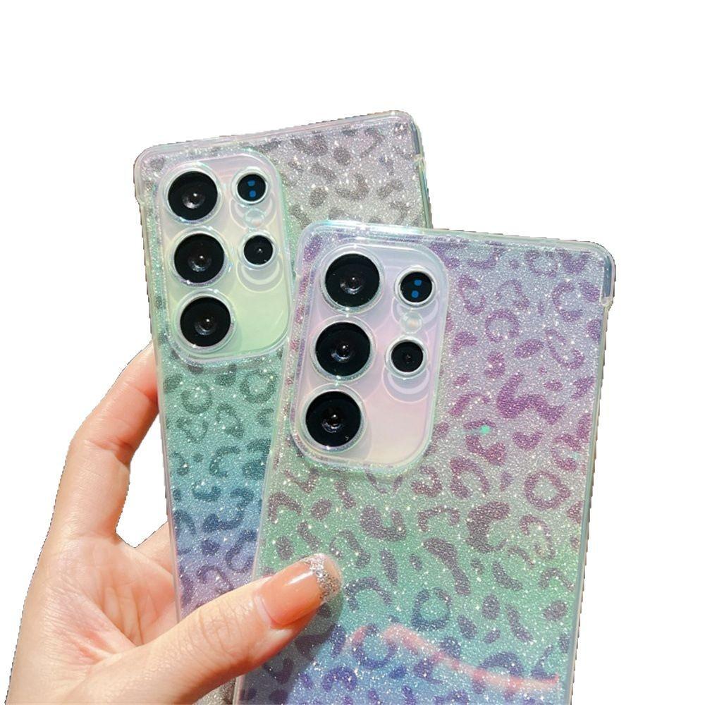 Leopardenmuster Galvanisierter Lanyard-Kette Geeignet für Samsung S25 Ultra Apple IPhone 16 Softshell Handyhülle Schutzhülle