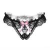 Female Underwear Lace Seamless Thongs Women's Pants Sexy Pearl G-String  Women Crotchless Breathable Sleepwear