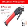 Welding Tongs Heat Resistant Heavy Duty Insulated Handle 1PC High Strength Welding Clamp for Shipbuilding Metal Welding Operations