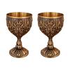 Artistic Zinc Alloy Alcohols Glass With Luxurious Embossed Detailing Retro Art Wine Glass For Wine Tasting Event