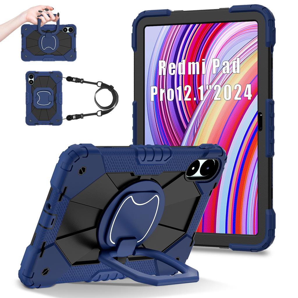 For Xiaomi Redmi Pad Pro 5G/Pad Pro/Poco Pad 4G Kickstand Case Silicone+PC Tablet Cover