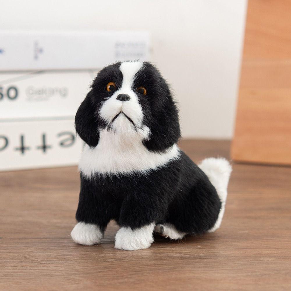 Fluffy Simulation Dog Plush Toy Delicate Sheepdog Plush Pillow  Valentine's Day Gifts
