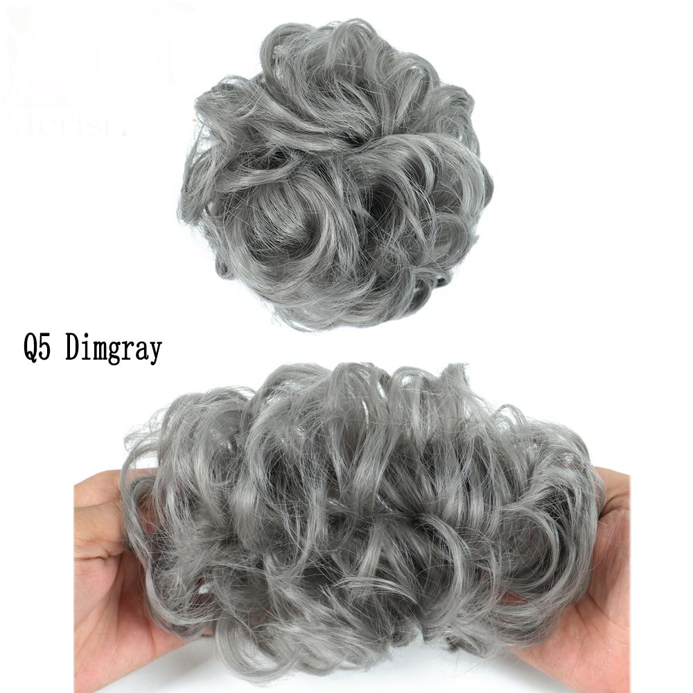 LISI HAIR Synthetic Curly Scrunchie Chignon with Elastic Rubber Band Messy Bun Ponytails Extension for Women