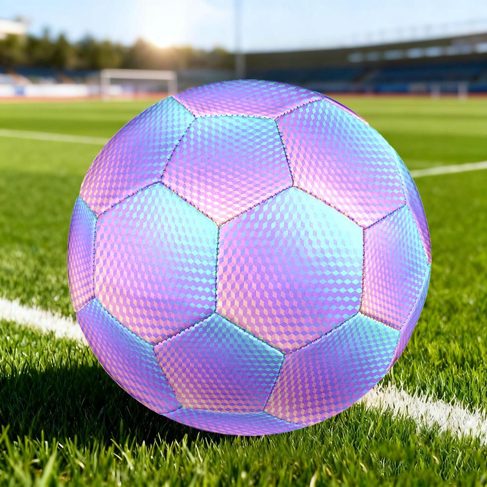 1pc Holographic Size 5 Soccer Ball Professional Lightweight Durable Match Training Football Indoor &Outdoor Sports BallTraining Ball y11