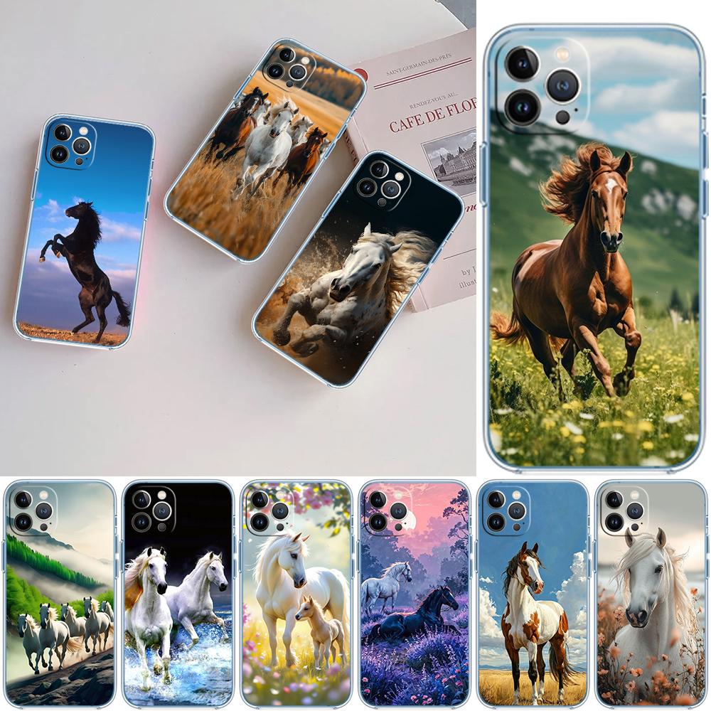 CJ53 Fine Horse Case for Motorola Moto G10 G20 G30 G31 G32 G34 G35 G41 G42 G50 G51 G52 G55 G60 G60S G62 G71 G72 G75