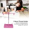 Thread Organizer Plastic Thread Stand 3 Spool Pink Thread Spool Holder Light Quilting Thread Stand Household Sewing